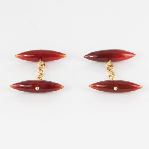 Boutons de manchette Boutons de manchettes Cornalines 58 Facettes 19-685