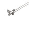 Pendentif Pendentif papillon en or blanc, diamants, chaîne forçat. 58 Facettes 30316