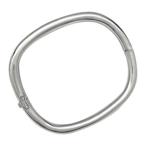 Bracelet Bracelet jonc rigide carré en or blanc 58 Facettes 30360