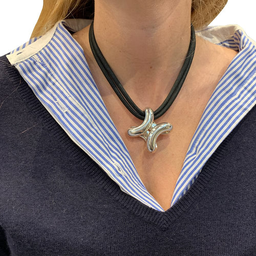 Collier Collier Hermès "Lima" en argent. 58 Facettes 30096