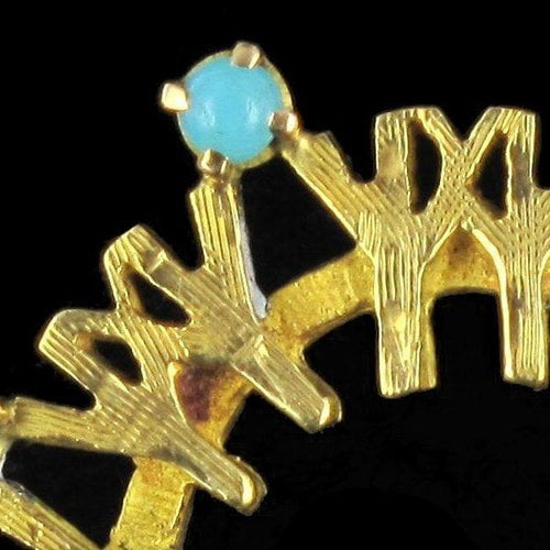 Broche Broche en or et turquoises 58 Facettes 13-266-8089013