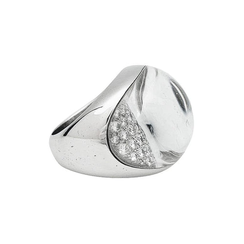 Bague 54 Bague Cartier "Myst" en or blanc, cristal de roche et diamants. 58 Facettes 30405
