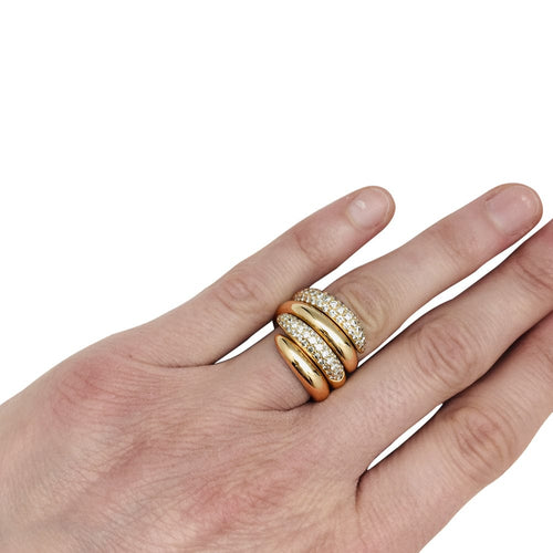Bague 53 Bagues Chaumet modèle "Tango" en or jaune, diamants. 58 Facettes 29010-1
