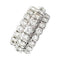 Bague 51 Bague bandeau en or blanc et diamants. 58 Facettes 30009