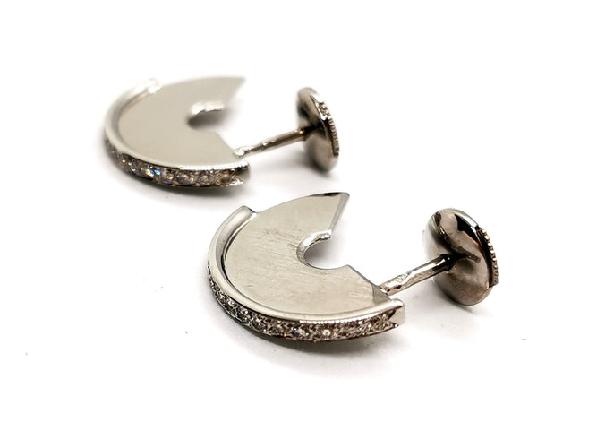 Boucles d'oreilles Boucles d'oreilles Or blanc Diamant 58 Facettes 1126587CN