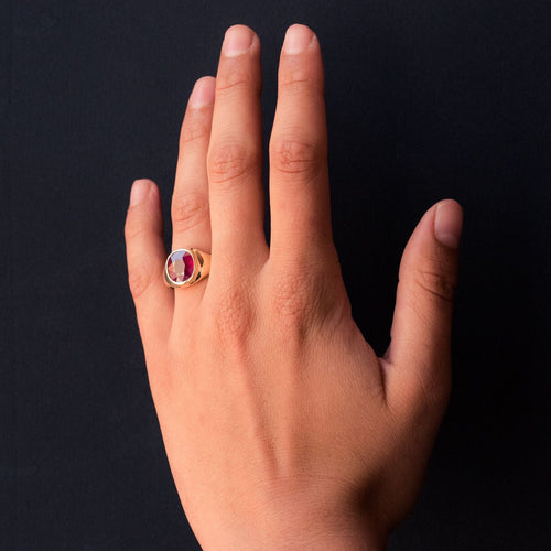Bague 62 Bague rubis jonc ancienne en or jaune 58 Facettes 20-228-59