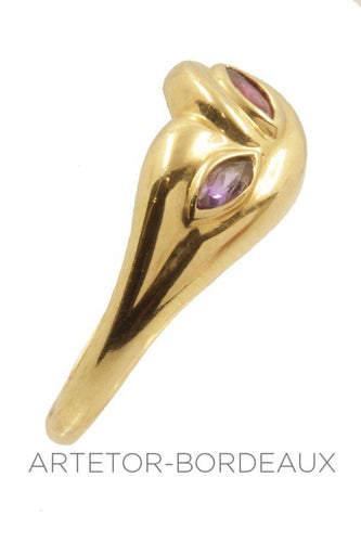 Bague 56 Bague moderne pierres fines et rubis 58 Facettes 3501