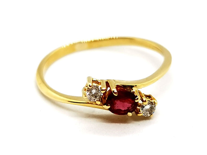 Bague 51 Bague Or jaune Rubis 58 Facettes 1161972CD