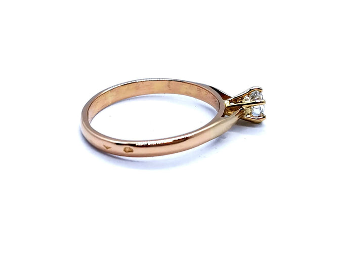 Bague 55 Bague Solitaire Or rose Diamant 58 Facettes 1021707CD