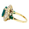 Bague 50 Bague en or jaune jupe émeraude 4,12 carats, diamants. 58 Facettes 30506