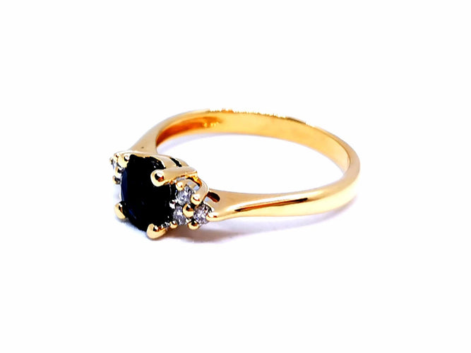 Bague 53 Bague Or jaune Saphir 58 Facettes 978903CN