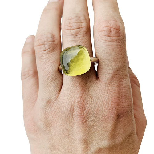 Bague 55 Bague Pomellato, "Nudo Assoluto", deux ors et quartz lemon. 58 Facettes 30171