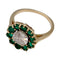 Bague 52.5 Bague marguerite Boucheron, diamant et émeraudes. 58 Facettes 29377