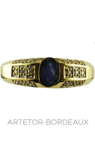 Bague 53 Bague saphir et diamants 58 Facettes 6101