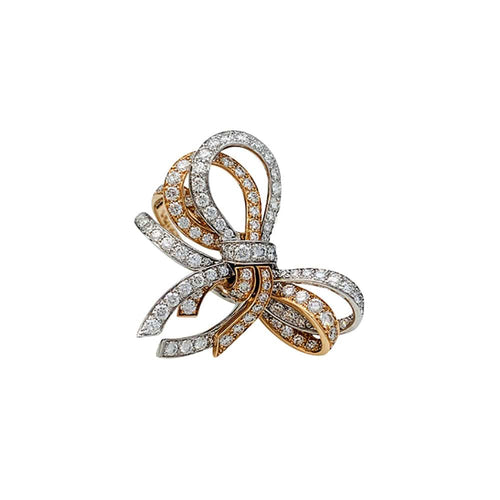 Bague 52 Bague Van Cleef & Arpels, "Double Noeud", or blanc, or rose, diamants. 58 Facettes 30614