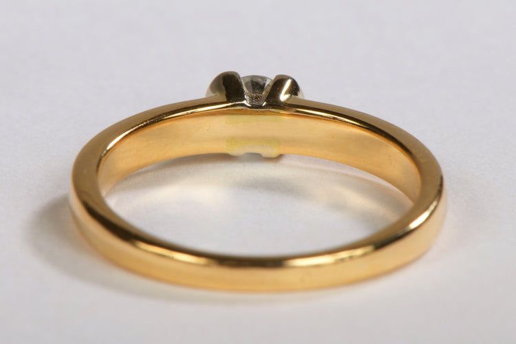Bague 54 Bague Solitaire Or jaune Diamant 58 Facettes 06001CD