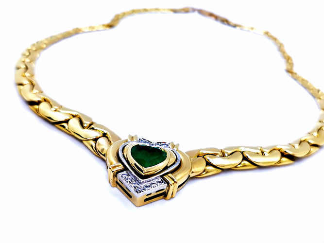 Collier Collier Or jaune Emeraude 58 Facettes 990441CN