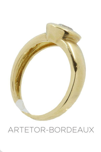 Bague 49 Solitaire moderne diamant 58 Facettes 14941