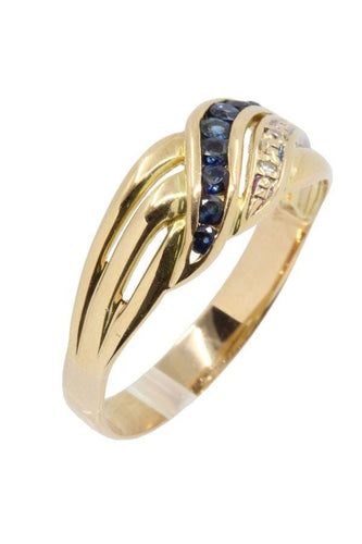 Bague 61 Bague moderne saphirs et diamants 58 Facettes 36331