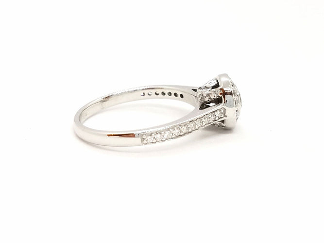 Bague 52 Bague Solitaire Or blanc Diamant 58 Facettes 807609CN