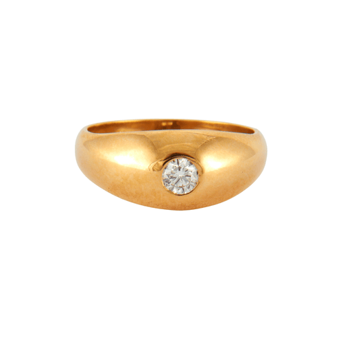 Bague 56 Bague jonc anglais or jaune diamant 58 Facettes