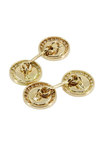Boutons de manchette Boutons de manchettes lapis lazuli et diamants 58 Facettes 037941