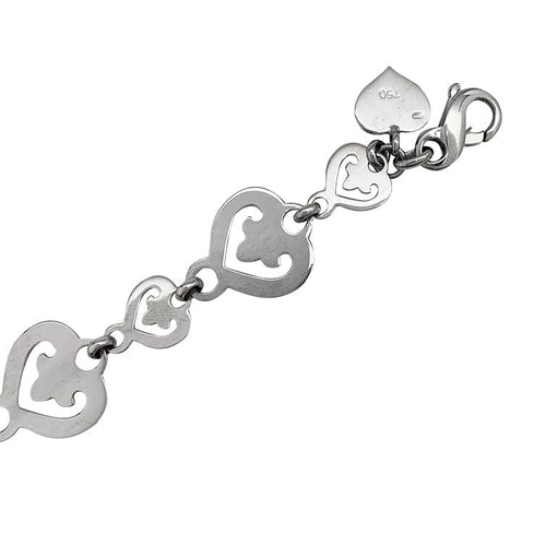 Bracelet Bracelet O.J. Perrin, "Coeur Légendes" en or blanc 58 Facettes 30356
