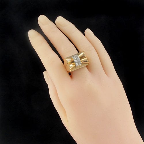 Bague 55 Bague tank noeud Diamants 58 Facettes 11-002-2740246-55