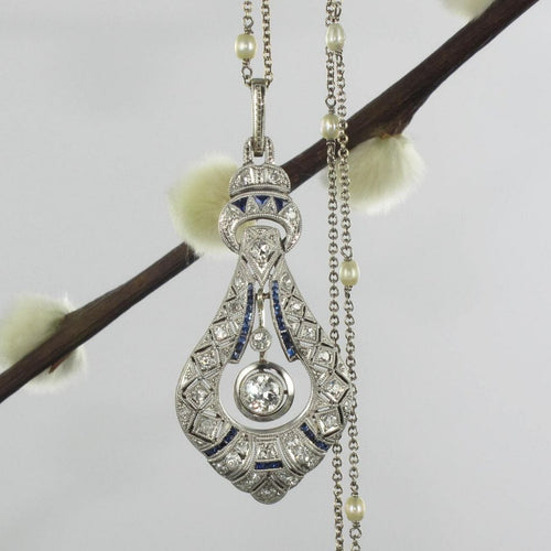 Pendentif Pendentif ancien diamants et perles 58 Facettes 05-103-1728427