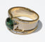 Bague Bague jonc or jaune, tourmaline et diamants baguettes 58 Facettes 0