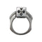 Bague 54 Bague Dé en or blanc diamants noirs et rubis. 58 Facettes 30416