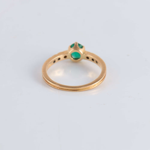 Bague 52 Bague Emeraude épaulée de Diamants 58 Facettes FM64