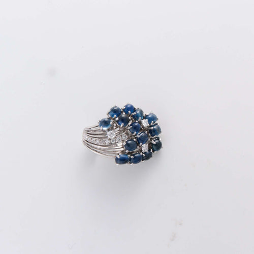 Boucles d'oreilles Clips d'oreilles Saphirs Diamants 58 Facettes 1