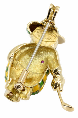 Broche Broche/pendentif "Golfeur" signée Fred 58 Facettes 036791