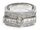 Bague Bague rectangulaire Or gris et diamants 58 Facettes