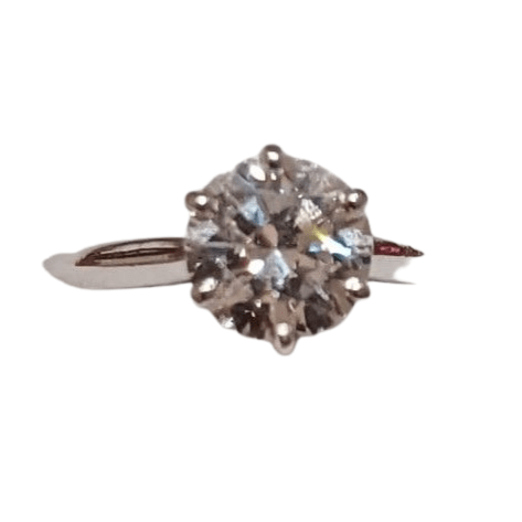 Bague Solitaire en Or gris & Diamant 58 Facettes