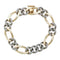 Bracelet Bracelet gourmette en or blanc et jaune, diamants. 58 Facettes 30330