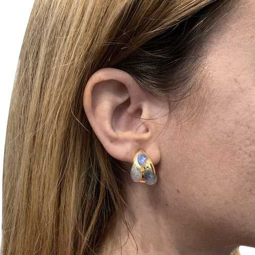 Boucles d'oreilles Boucles d'oreilles Pomellato "Goccia" en or jaune, labradorites. 58 Facettes 29711