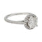 Bague 53 Bague solitaire diamant 1,01 carat en or blanc. 58 Facettes 29746