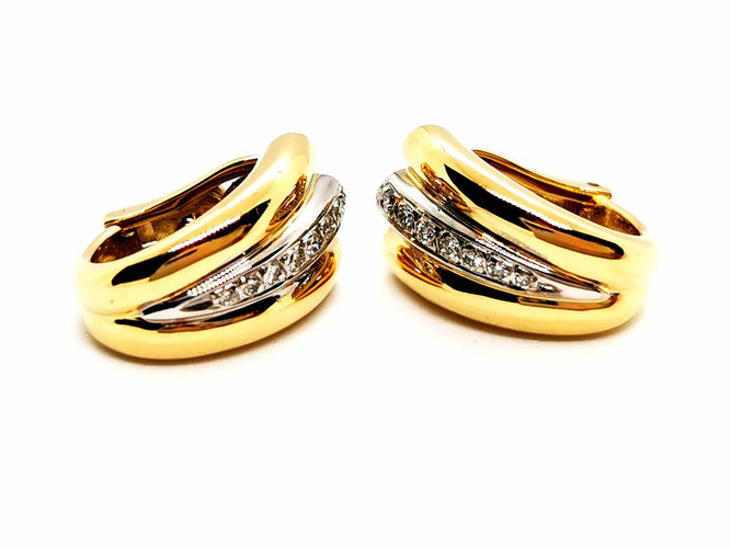 Boucles d'oreilles Boucles d'oreilles Clips Or jaune Diamant 58 Facettes 1126564CN