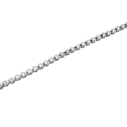 Bracelet Bracelet ligne Cartier "C de Cartier" en or blanc et diamants. 58 Facettes 30089
