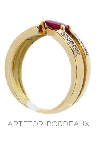 Bague 50 Bague rubis et diamants moderne 58 Facettes 17971
