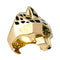 Bague 64 Bague Cartier modèle "Panthère" en or jaune, péridots, laque, onyx. 58 Facettes 29819-1