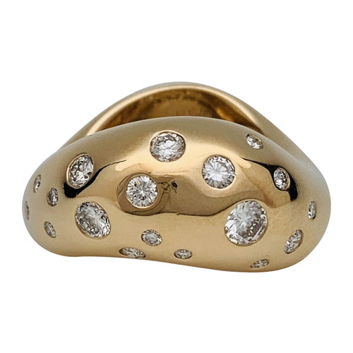 Bague 52 Bague Fred modèle "Mouvementé" en or jaune, diamants. 58 Facettes 29318-1
