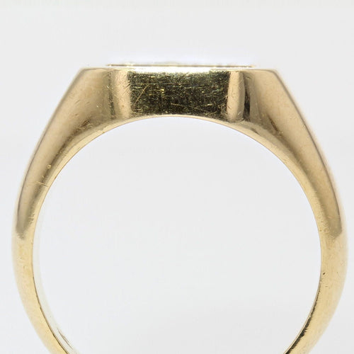 Bague 50 Chevalière armoiriée or jaune 58 Facettes 20-513-46