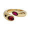 Bague 51 Bague Cartier, "Ellipse Deux Têtes Croisées", or jaune, rubis. 58 Facettes 30438