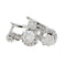Boucles d'oreilles Dormeuses en platine et diamants. 58 Facettes 30176