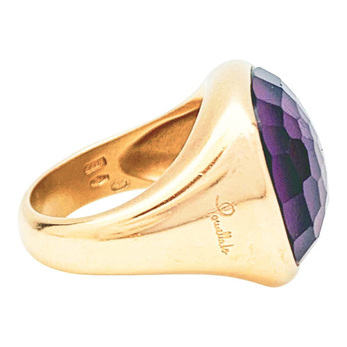 Bague 54 Bague Pomellato "Cipria" en or rose et améthyste. 58 Facettes 30549