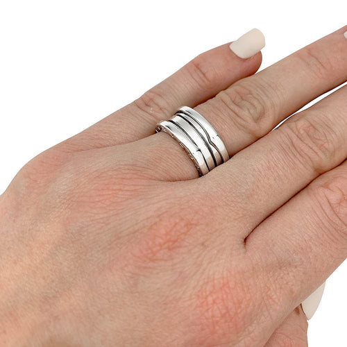 Bague 50 Bague Bulgari, "B.Zero1", or blanc. 58 Facettes 30190
