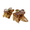 Boucles d'oreilles Boucles d'oreilles Boucheron "Fleur" or jaune et platine, pierres de couleur. 58 Facettes 30377
